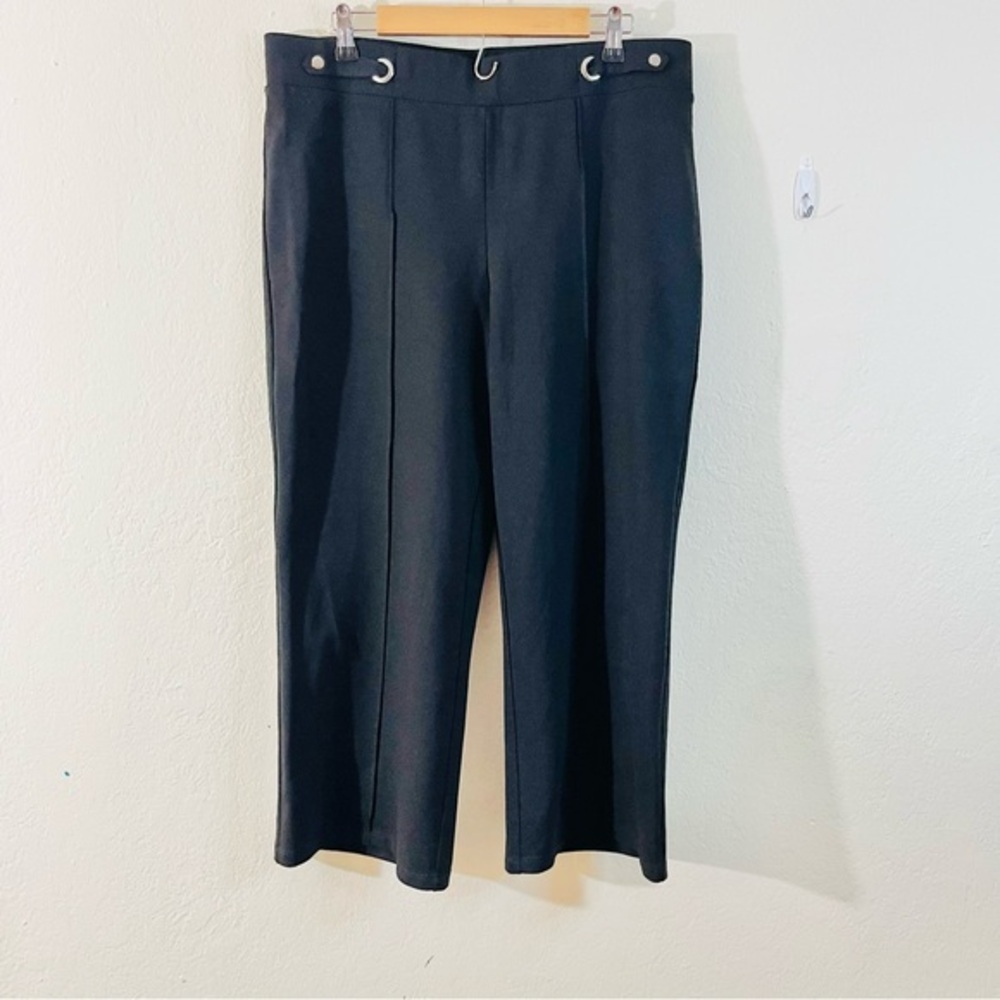 89th & Madison Pull On Pants Women XL Stretch Hi-Rise Preppy Career Wide Leg